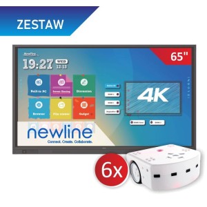 Zestaw 1 Kraszewski: 1x Monitor Interaktywny Newline TT-6519RS Z Uchwytem + 6x Robot Thymio