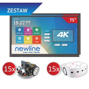 Zestaw 7 Kraszewski: 2x Newline TT-7519RS + 15x Robot Thymio + 15x Robot Maqueen