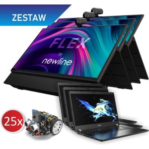 Zestaw 8 Kraszewski: 3x Monitor dotykowy Newline Flex + 3x Laptop Acer + 25x Robot Maqueen