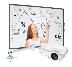 Zestaw interaktywny: Tablica interaktywna Avtek 80 + Projektor krótkoogniskowy DX283ST + uchwyt ścienny projektora