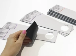 Tablica suchościeralna magnetyczna A5 bez ramy - do metalowych regałów, maszyn