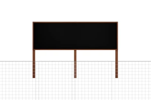 Tablica JEDNOSTRONNA kredowa czarna 150x100 cm wys250