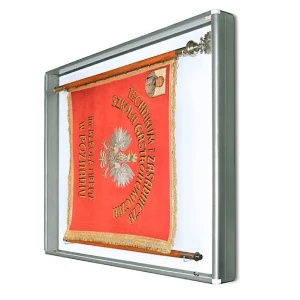 Gablota na sztandar MODERNA rozmiary od 100x100 cm do 160x140 cm