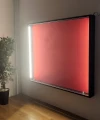 Gablota na sztandar rama czarny mat z filcem wiśnia z3.jpg