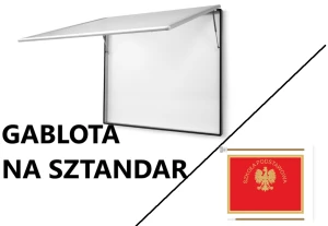 Gablota na sztandar MODERNA 2 rozmiary od 160x130 cm do 170x140 cm
