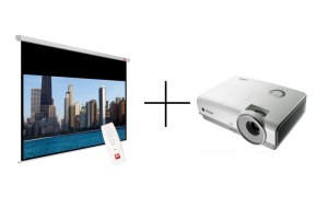 Zestaw do prezentacji V3: Projektor Vivitek D859, Ekran elektryczny AVTek Electric Video 195x146 MW BT