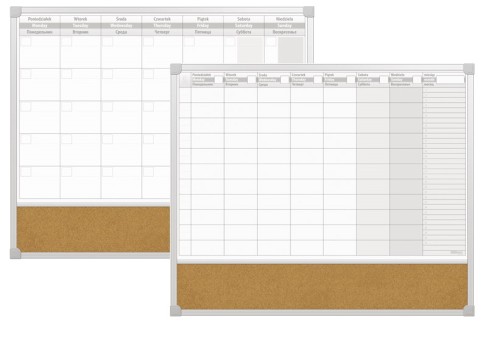 Planer magnetyczny Eco tygodniowy lub miesięczny rozmiar 60x50 cm